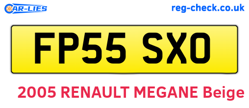 FP55SXO are the vehicle registration plates.