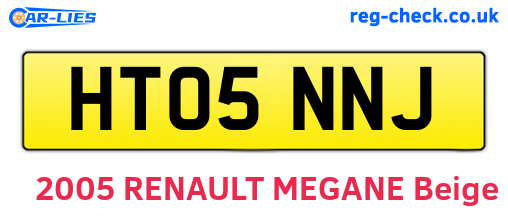HT05NNJ are the vehicle registration plates.