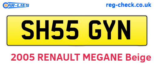 SH55GYN are the vehicle registration plates.