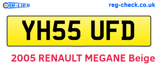 YH55UFD are the vehicle registration plates.
