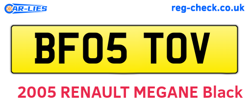 BF05TOV are the vehicle registration plates.