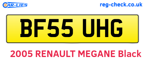 BF55UHG are the vehicle registration plates.