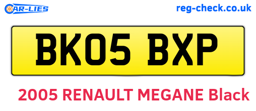 BK05BXP are the vehicle registration plates.