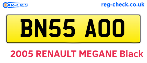 BN55AOO are the vehicle registration plates.