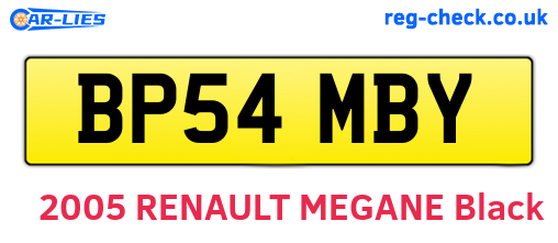 BP54MBY are the vehicle registration plates.