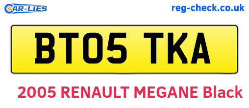 BT05TKA are the vehicle registration plates.