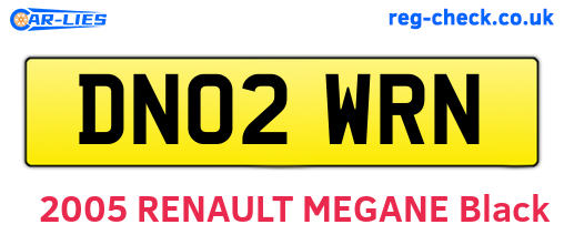 DN02WRN are the vehicle registration plates.