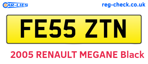 FE55ZTN are the vehicle registration plates.