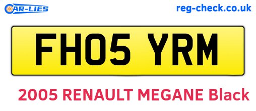 FH05YRM are the vehicle registration plates.