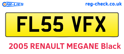 FL55VFX are the vehicle registration plates.