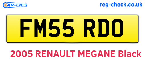 FM55RDO are the vehicle registration plates.