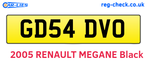 GD54DVO are the vehicle registration plates.