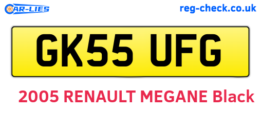 GK55UFG are the vehicle registration plates.