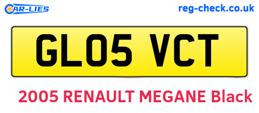GL05VCT are the vehicle registration plates.