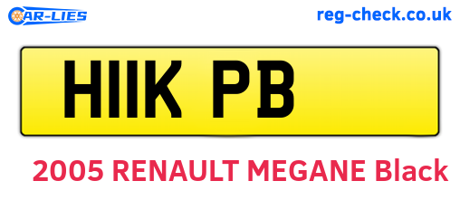 H11KPB are the vehicle registration plates.