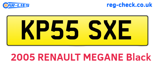 KP55SXE are the vehicle registration plates.