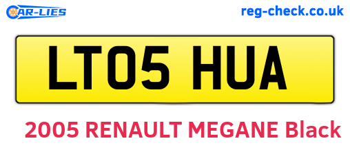 LT05HUA are the vehicle registration plates.