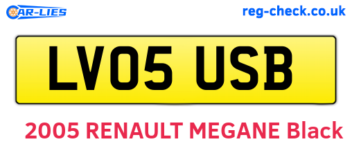 LV05USB are the vehicle registration plates.