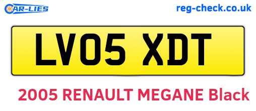 LV05XDT are the vehicle registration plates.