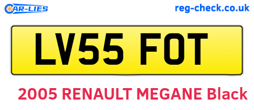 LV55FOT are the vehicle registration plates.