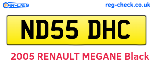 ND55DHC are the vehicle registration plates.