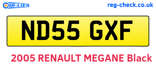 ND55GXF are the vehicle registration plates.