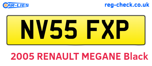 NV55FXP are the vehicle registration plates.