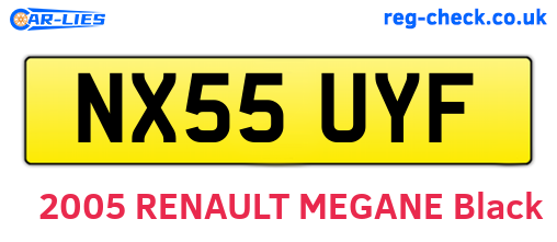 NX55UYF are the vehicle registration plates.
