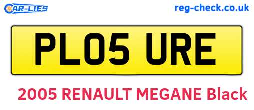 PL05URE are the vehicle registration plates.