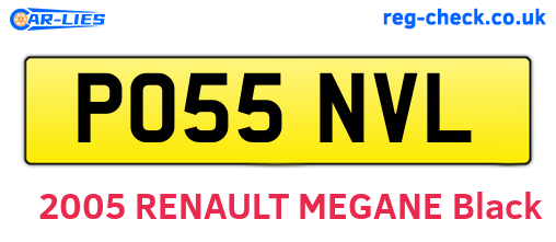 PO55NVL are the vehicle registration plates.