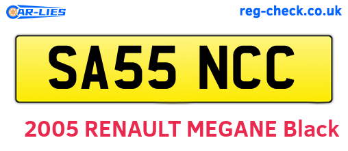 SA55NCC are the vehicle registration plates.