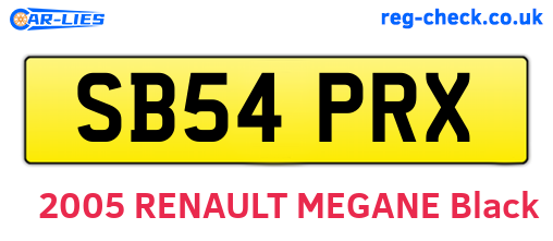 SB54PRX are the vehicle registration plates.