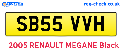 SB55VVH are the vehicle registration plates.