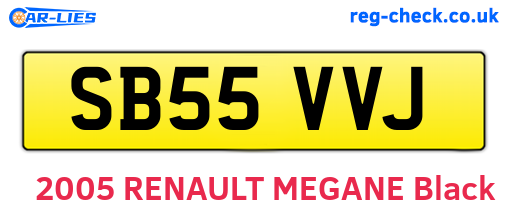 SB55VVJ are the vehicle registration plates.