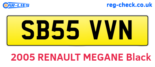 SB55VVN are the vehicle registration plates.