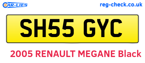 SH55GYC are the vehicle registration plates.