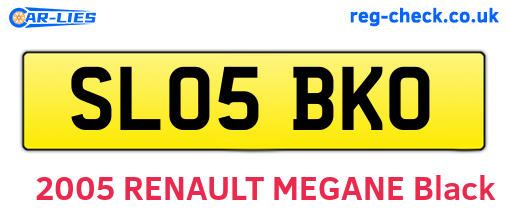 SL05BKO are the vehicle registration plates.