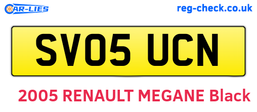SV05UCN are the vehicle registration plates.