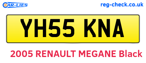 YH55KNA are the vehicle registration plates.