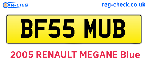 BF55MUB are the vehicle registration plates.