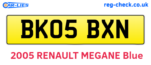 BK05BXN are the vehicle registration plates.