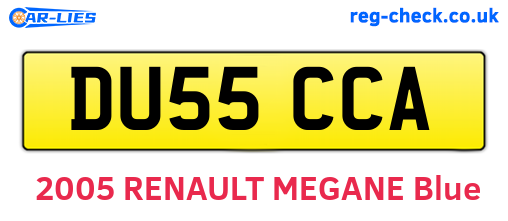 DU55CCA are the vehicle registration plates.