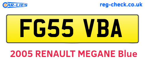 FG55VBA are the vehicle registration plates.