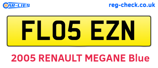 FL05EZN are the vehicle registration plates.