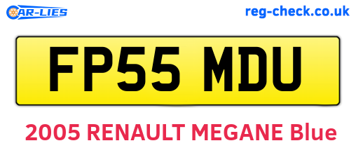 FP55MDU are the vehicle registration plates.