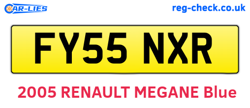 FY55NXR are the vehicle registration plates.