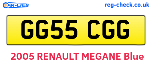 GG55CGG are the vehicle registration plates.