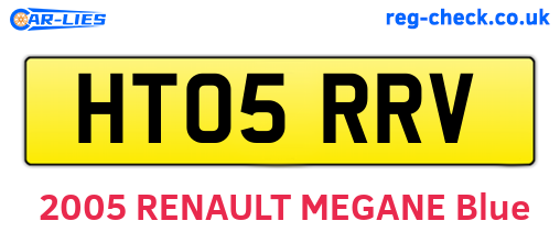 HT05RRV are the vehicle registration plates.