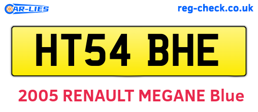 HT54BHE are the vehicle registration plates.