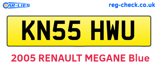 KN55HWU are the vehicle registration plates.
